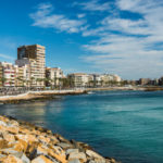 Beach and cityscape of Torrevieja,Spain
